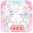 ”Battery widget Flowery Kiss