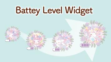 Battery widget Flowery Kiss Ekran Görüntüsü 1