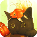 배경화면 : 고양이 & 금붕어 KU-KAN KINGYO APK