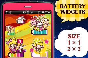 Kawaii Battery Widget Affiche