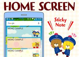 Memo pad TINY TWIN BEARS notes โปสเตอร์