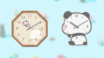 Analog Clock Mochi Mochi Panda Affiche