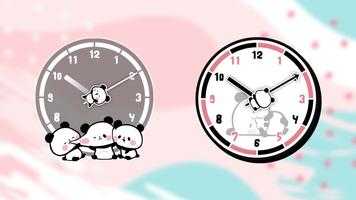 Analog Clock Mochi Mochi Panda capture d'écran 1