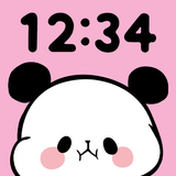 Digital Clock Mochimochi Panda ikona