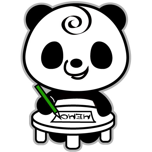 Bloco de notas Panda Memo Pad