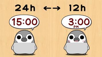 Pesoguin Clock Widget -Penguin capture d'écran 1