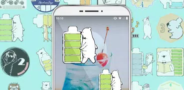 Battery widget Shirokuma-Days