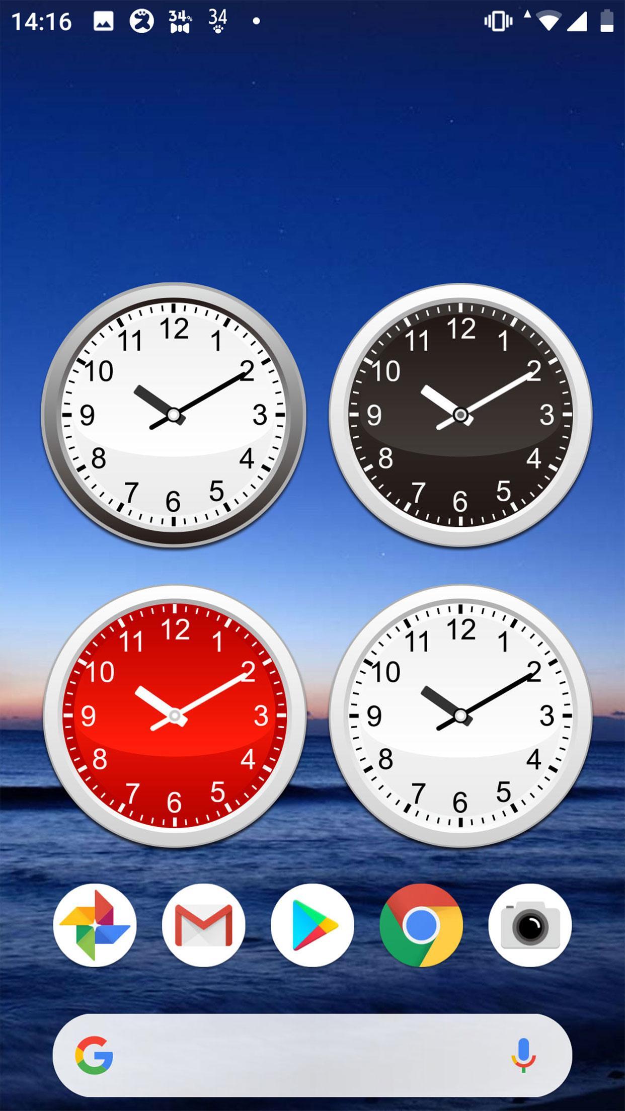 Android 用の シンプルなアナログ時計ウィジェット無料 Apk をダウンロード