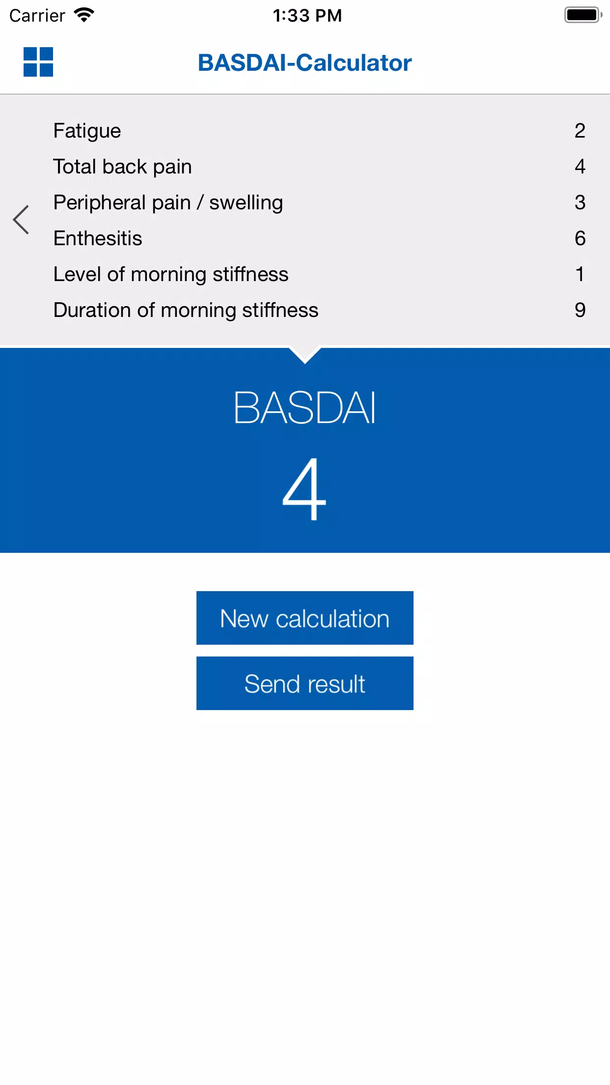 ASDAS calculator - ASAS