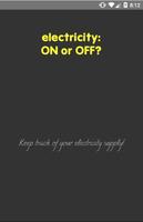 electricity: ON or OFF? Affiche