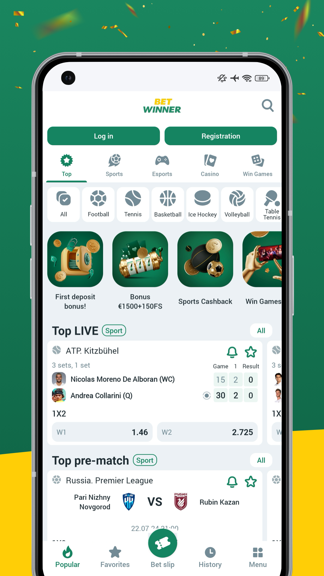 Betwinner: Sportsbook & Casino screenshot 1
