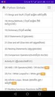 Python Sinhala Pro. imagem de tela 3