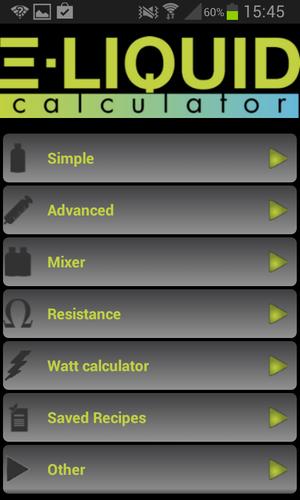 Descarga de APK de E-Liquid Calculator para Android