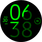 OLED Green Minimal Watch Face ไอคอน