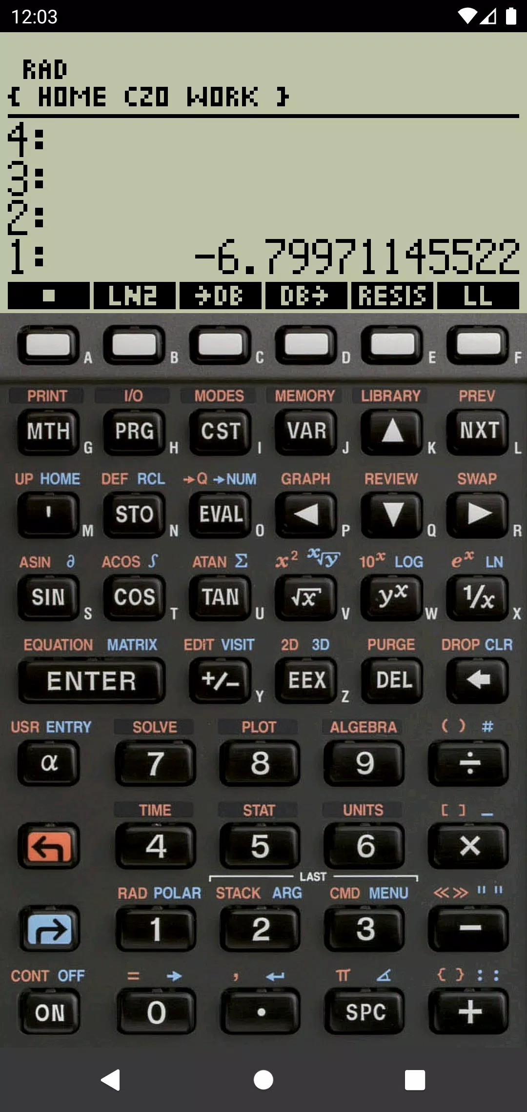 48sx, a vintage RPN calculator APK für Android herunterladen