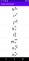 برنامه‌نما Braille cheat sheet عکس از صفحه