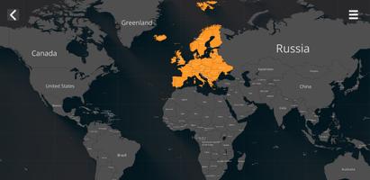 Countries on the world map تصوير الشاشة 2