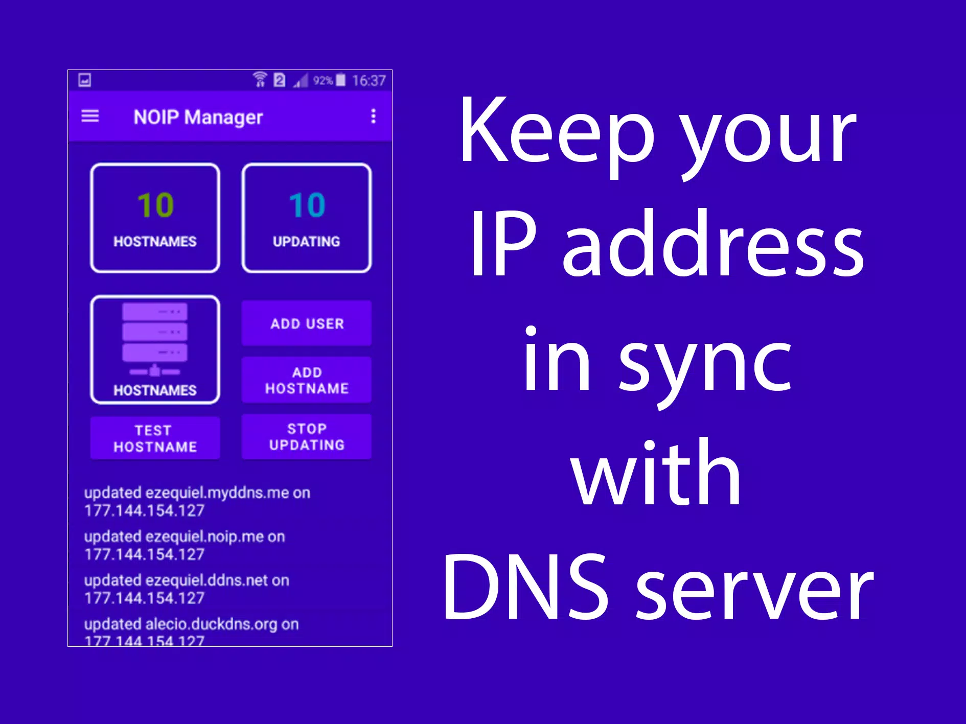 Dynamic DNS: Updater Noip APK pour Android Télécharger