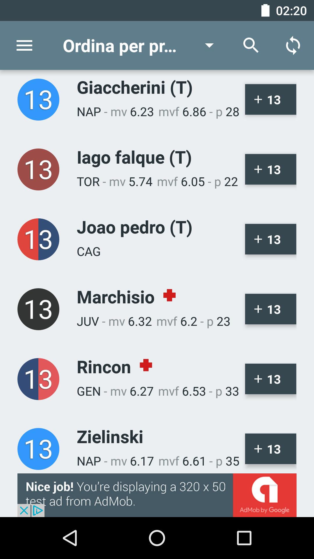 SCARICA VOTI FANTACALCIO