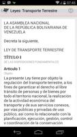 Ley de Transporte Terrestre capture d'écran 1