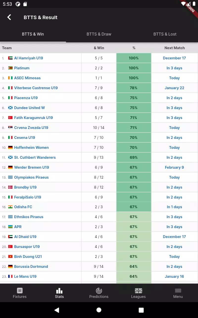 FootyStats Lite - Soccer Stats APK for Android - Download