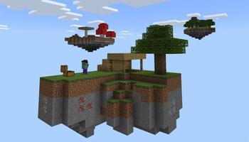 Skyblock map for Minecraft poster