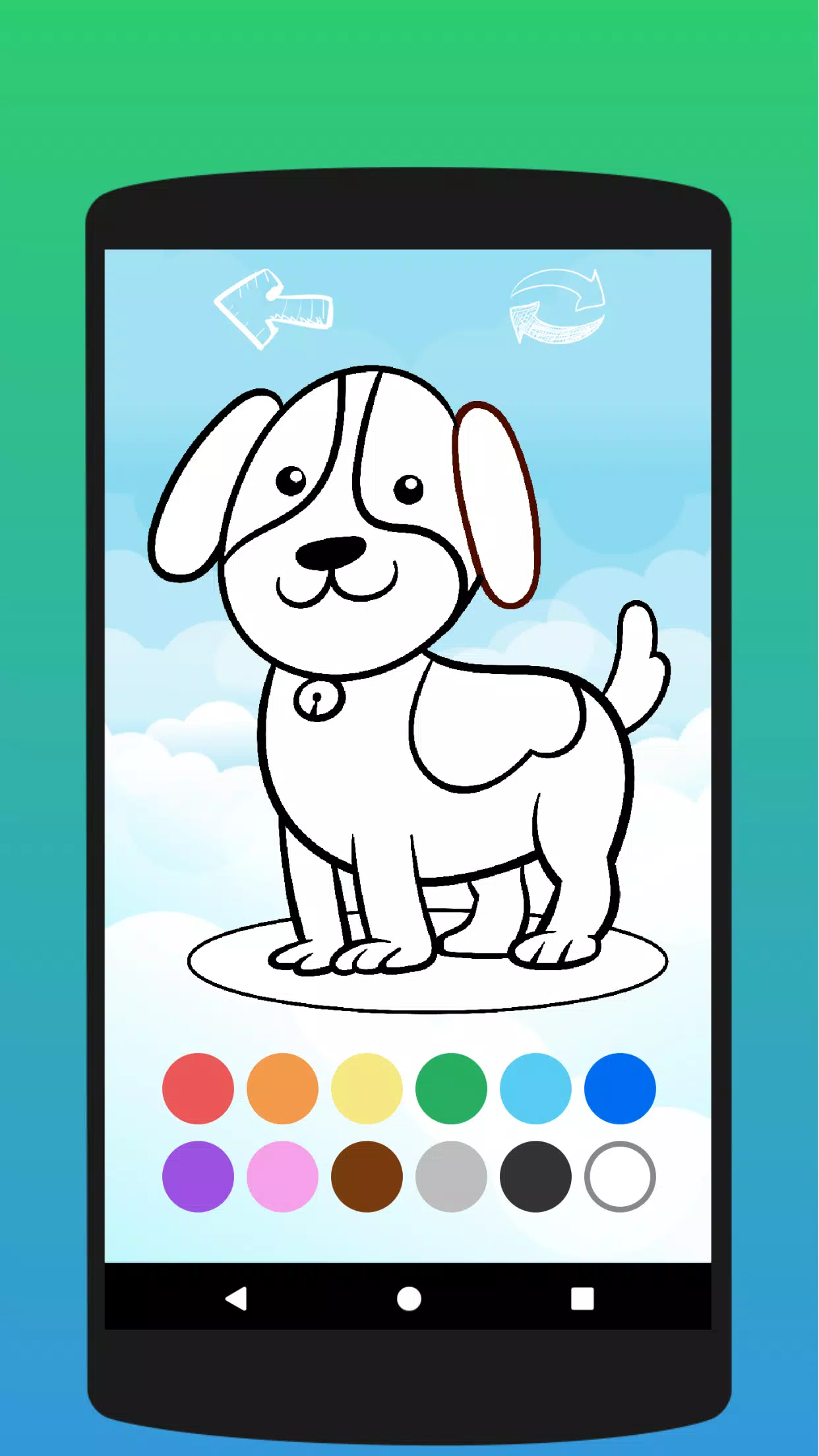 Android İndirme için Çocuklar için Boyama: Renk Köpek APK