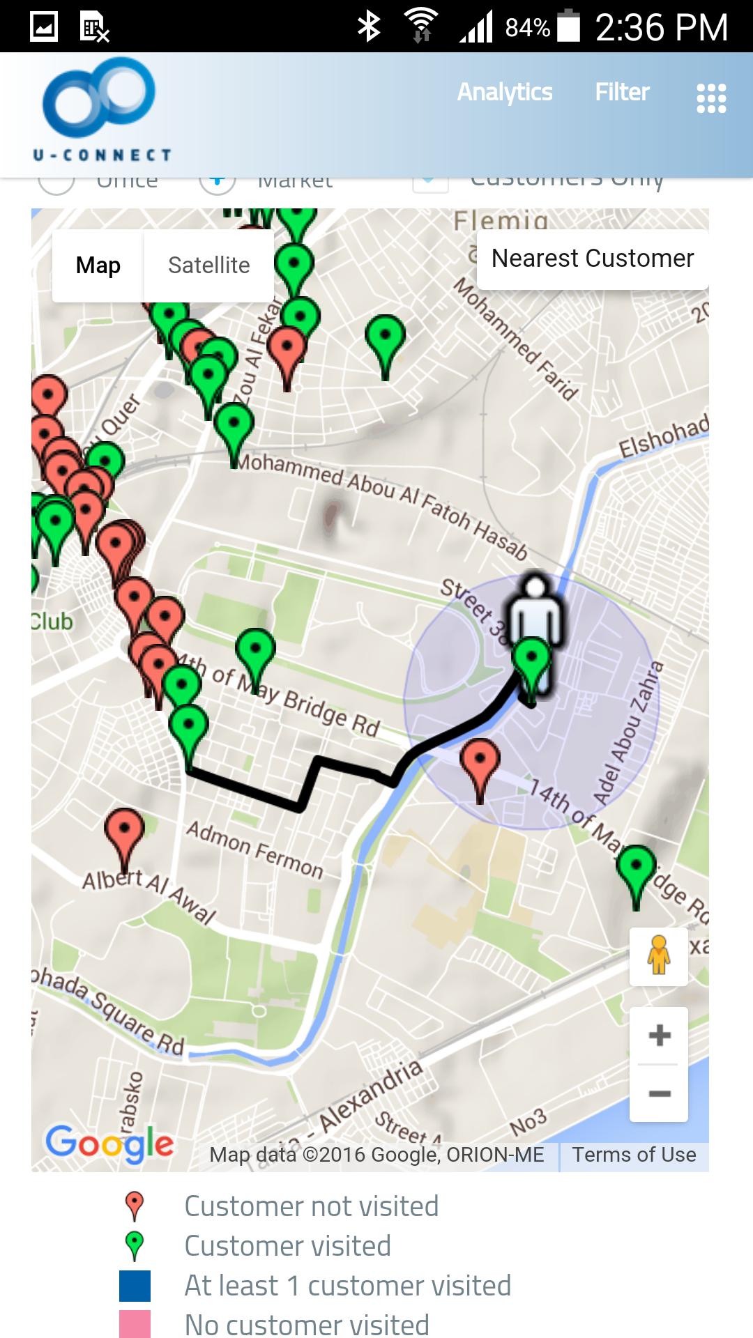 SCR connect Map. Connect карта