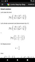 Calculs de limites pas à pas capture d'écran 1