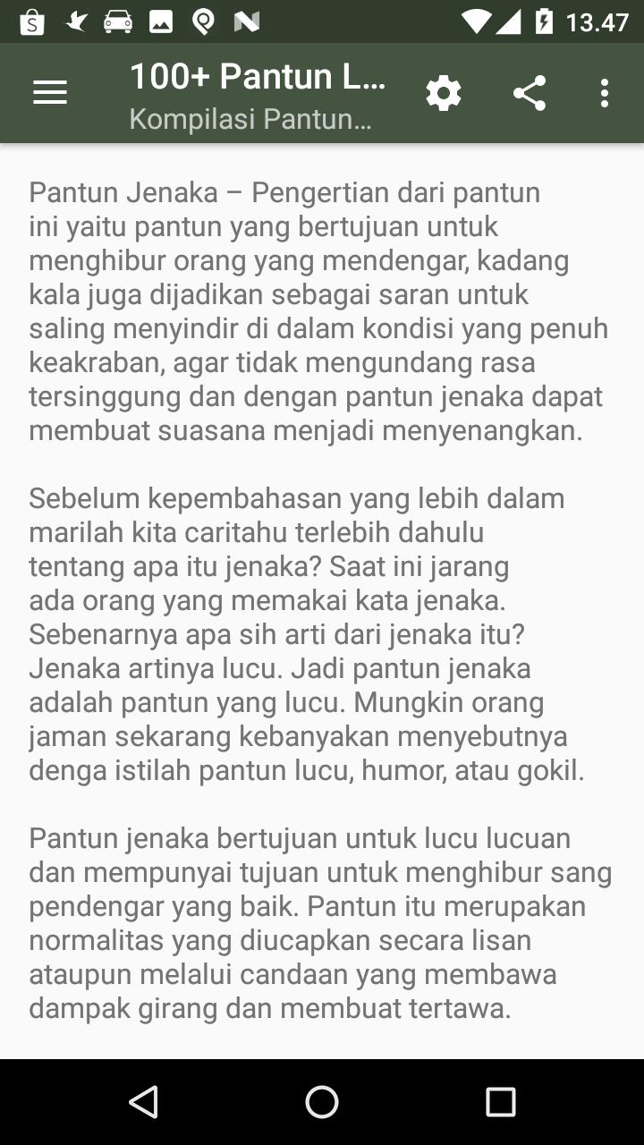 Koleksi Pantun Jenaka Lucu For Android APK Download