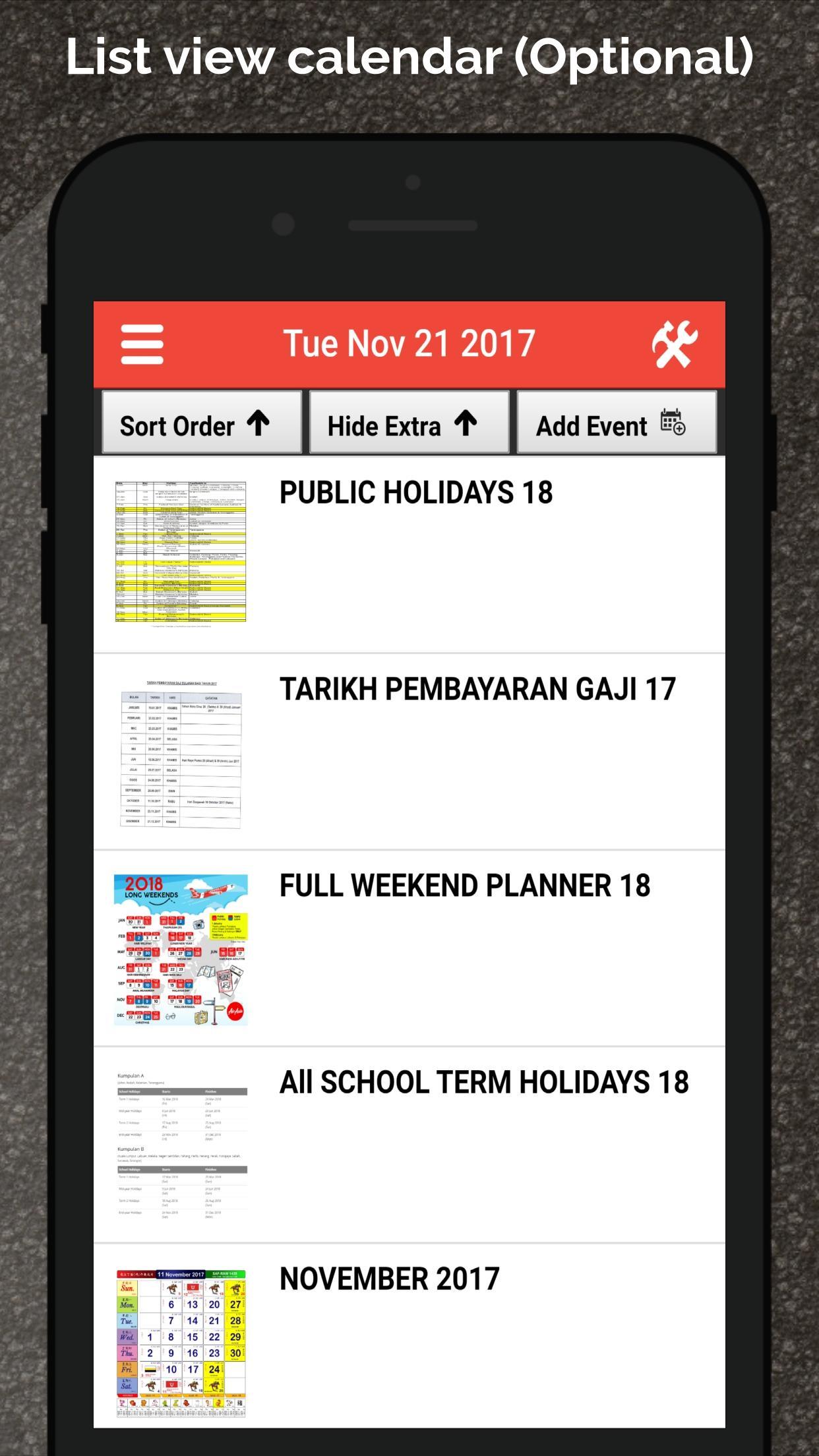 Malaysia Calendar Lunar 2021 For Android Apk Download