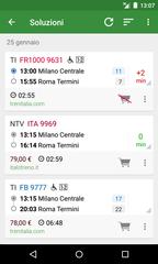 Train Timetable Italy captura de pantalla 1