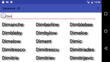 A list of surnames ภาพหน้าจอ 1