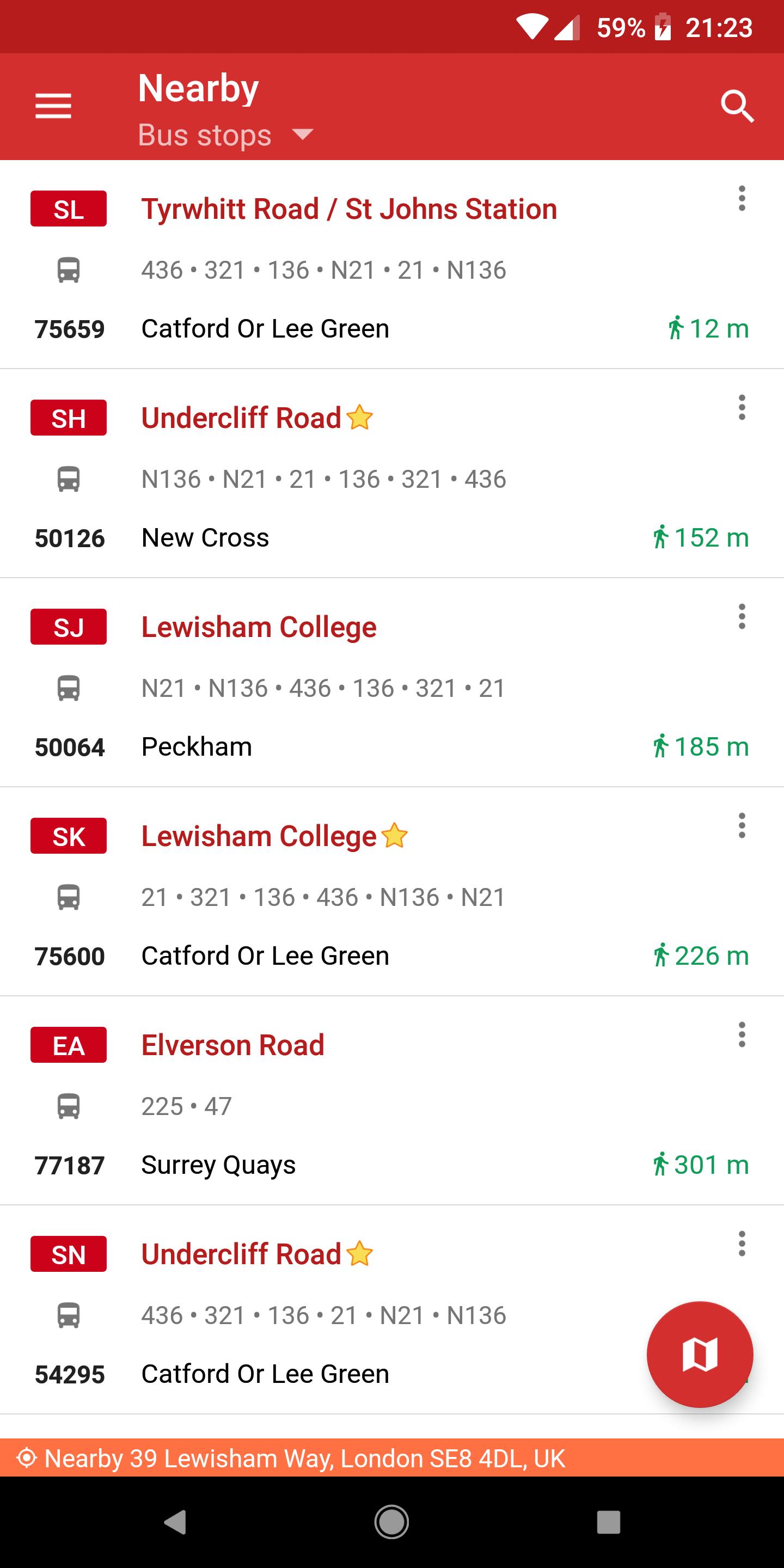 journey planner at bus