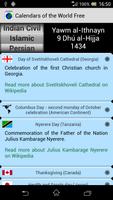 Calendars of the World - Free capture d'écran 1