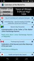 Calendars of the World - Pro imagem de tela 1