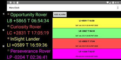 برنامه‌نما MarsClock عکس از صفحه
