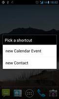 Shortcuts new Event/Contact تصوير الشاشة 1