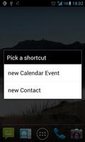 Shortcuts new Event/Contact تصوير الشاشة 1