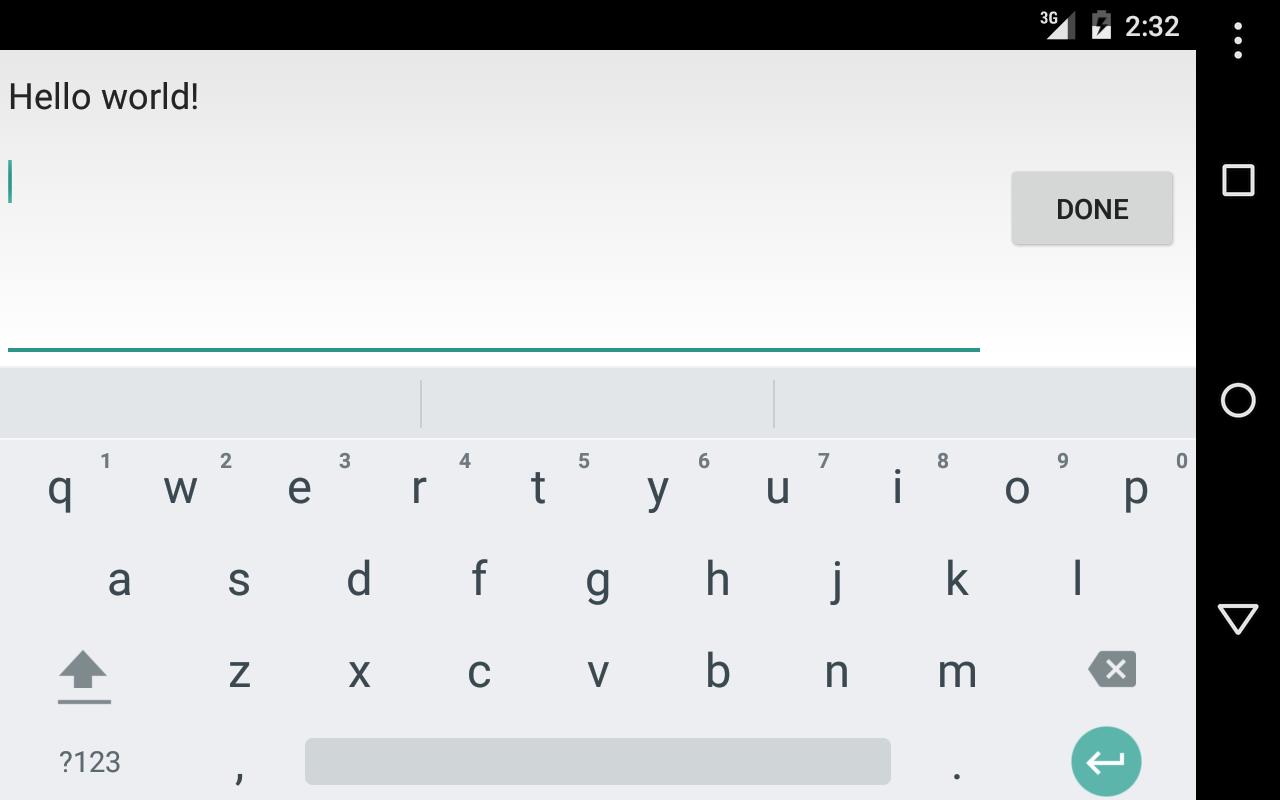 Mod txt. Android клавиатура в Landscape режиме смартфон.