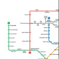 Singapore Metro map MRT and LRT train Map 2017 Affiche