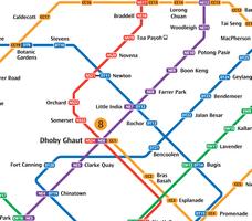 Singapore Metro map MRT and LRT train Map 2017 capture d'écran 1