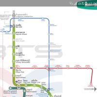 Thailand Bangkok Metro MRT BTS train map capture d'écran 2