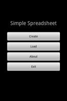 Simple Spreadsheet capture d'écran 1