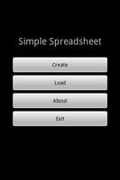 Simple Spreadsheet اسکرین شاٹ 1