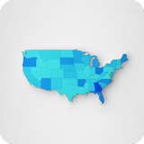 Carte des états américains icône