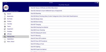 USA Hockey Mobile RuleBook capture d'écran 1