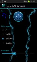 Strobe light on music poster