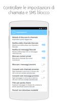2 Schermata Blocco Chiamate e Blocco SMS