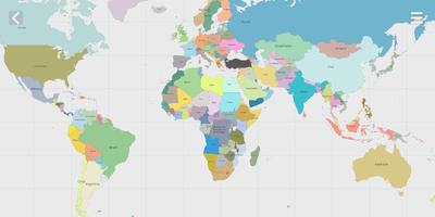 世界地図。 地理クイズ ポスター
